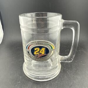 Jeff Gordon #24 1998 3 Time NASCAR‎ Winston Cup Champion Glass Beer Stein Mug